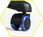 Blue castors